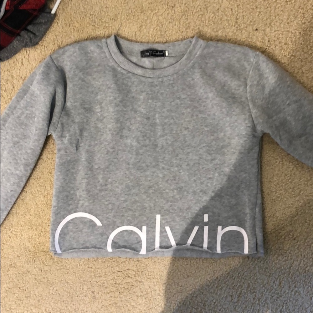 Calvin Klein STYLE raw hem sweater. Not CK brand